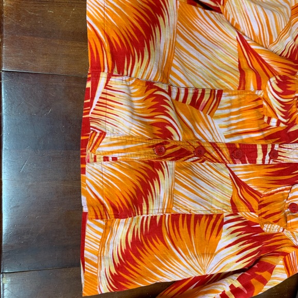 Vintage Company Collection Linen Blend Short/Jacket Womens Size M Orange Floral - Picture 13 of 16